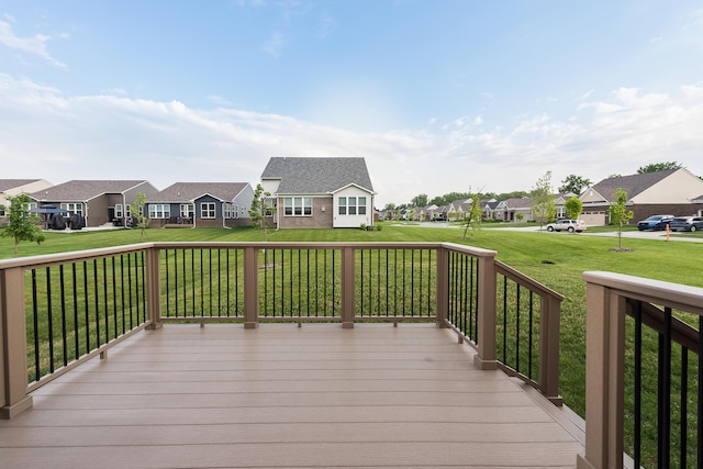 50305 Thatcher St, Canton, MI 48188 - deck with a residential view and a lawn