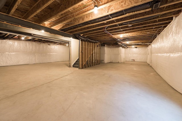 50305 Thatcher St, Canton, MI 48188 - unfinished basement featuring stairway