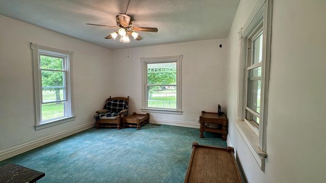 2640 Terminal St, Niles, MI 49120 - living area featuring carpet floors, plenty of natural light, and baseboards