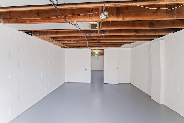 view of basement