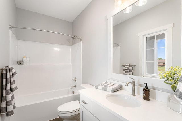 9156 Perry Ct Lot C, Lot C, Zeeland, MI 49464 - bathroom featuring toilet, vanity, and bathtub / shower combination