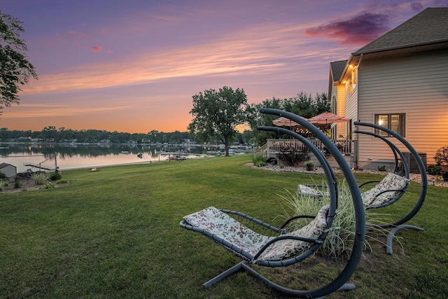 1256 Barron Lake Rd, Niles, MI 49120 - view of grassy yard featuring a water view