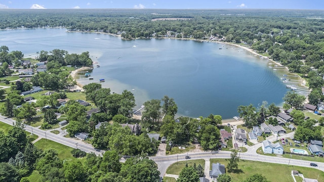 1256 Barron Lake Rd, Niles, MI 49120 - aerial overview of property's location featuring a forest and a nearby body of water