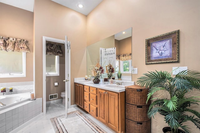 1256 Barron Lake Rd, Niles, MI 49120 - full bath featuring double vanity and a bath