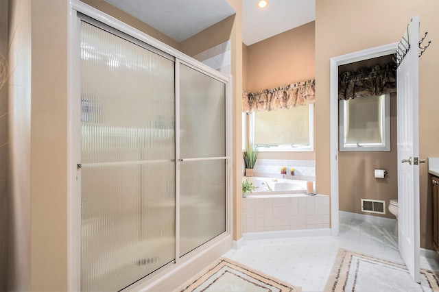 1256 Barron Lake Rd, Niles, MI 49120 - full bath with a garden tub, a stall shower, and vanity