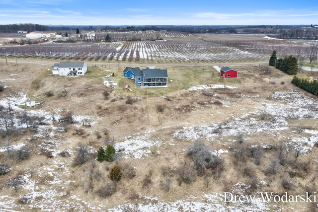 4688 20 Mile Rd, Kent City, MI 49330 - aerial view of sparsely populated area with extensive farmland