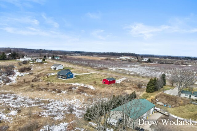 4688 20 Mile Rd, Kent City, MI 49330 - aerial view of sparsely populated area featuring abundant farmland