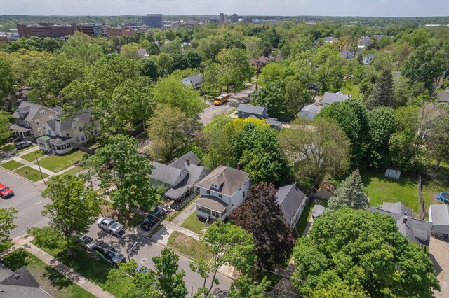 604 Edgewood St, Jackson, MI 49202 - aerial overview of property's location with nearby suburban area