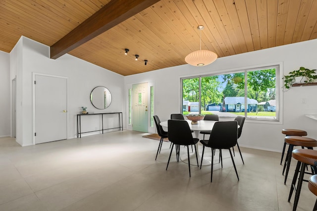 520 N W St, Coloma, MI 49038 - dining space with wooden ceiling and baseboards
