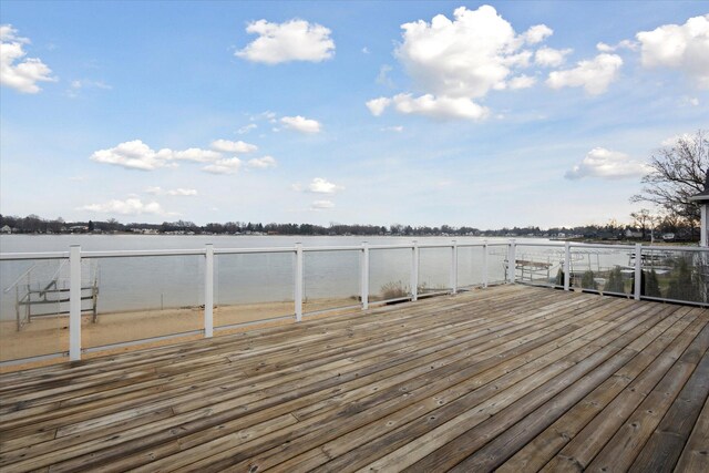 1259 Rose Dr, Niles, MI 49120 - wooden deck featuring a water view