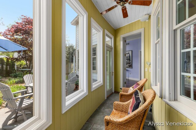 404 N Shore Dr, South Haven, MI 49090 - sunroom / solarium with plenty of natural light and wooden walls