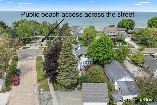 404 N Shore Dr, South Haven, MI 49090 - aerial perspective of suburban area with a large body of water