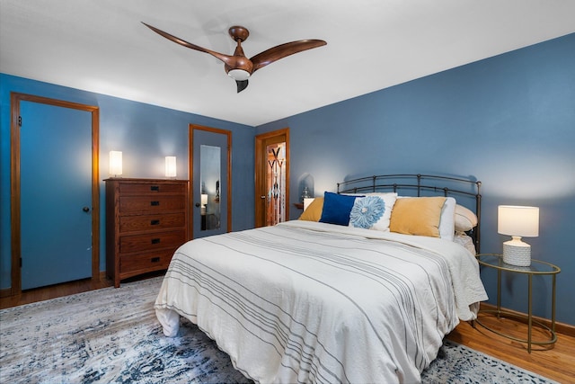 1711 Morton Ave, Ann Arbor, MI 48104 - bedroom featuring wood finished floors and ceiling fan