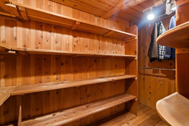 1711 Morton Ave, Ann Arbor, MI 48104 - walk in closet with wood finished floors and beamed ceiling