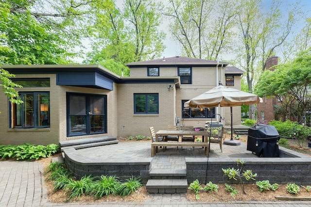 1711 Morton Ave, Ann Arbor, MI 48104 - back of house with a patio area and brick siding