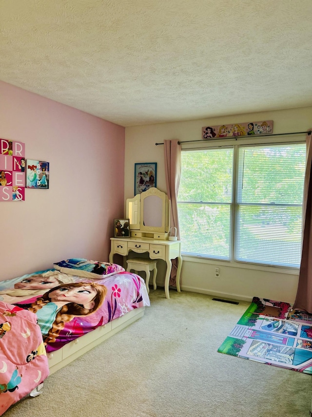5335 Heathrow Ave, Kalamazoo, MI 49009 - carpeted bedroom with a textured ceiling