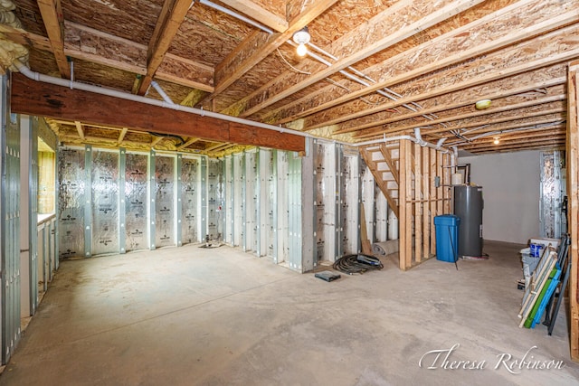 4240 Butternut Dr, Wayland, MI 49348 - unfinished basement with electric water heater