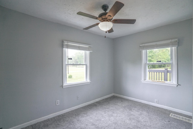 879 Carberry Rd, Niles, MI 49120 - carpeted spare room with a textured ceiling and ceiling fan