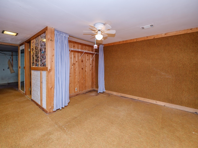 12391 Sunset Dr, Plainwell, MI 49080 - unfurnished room with a ceiling fan and carpet floors