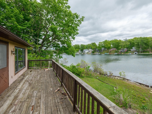12391 Sunset Dr, Plainwell, MI 49080 - deck featuring a water view