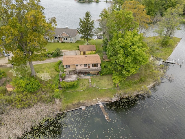 12391 Sunset Dr, Plainwell, MI 49080 - view from above of property with a nearby body of water