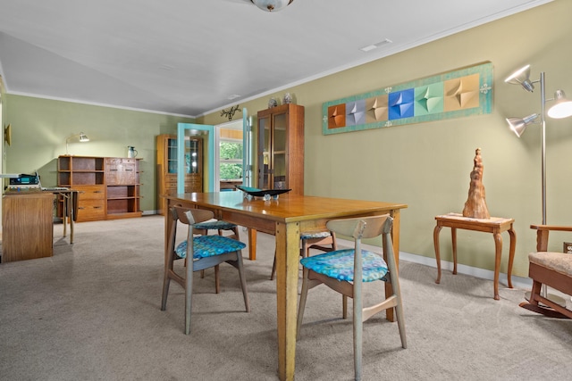 1119 Wesaw Rd, Niles, MI 49120 - carpeted dining space featuring ornamental molding and baseboards