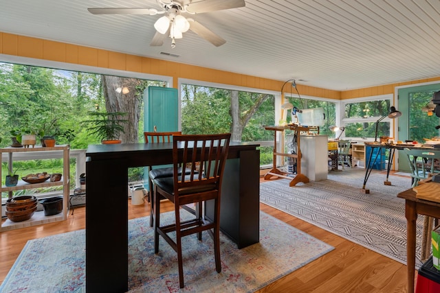 1119 Wesaw Rd, Niles, MI 49120 - sunroom featuring plenty of natural light, wood finished floors, and wooden walls
