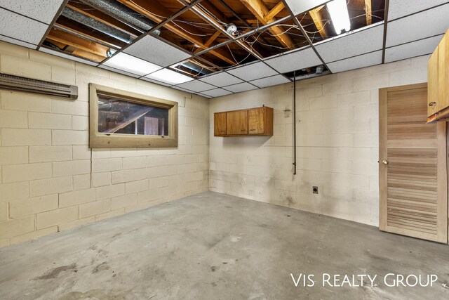 17933 N Shore Estates Rd, Spring Lake, MI 49456 - unfinished basement with concrete block wall
