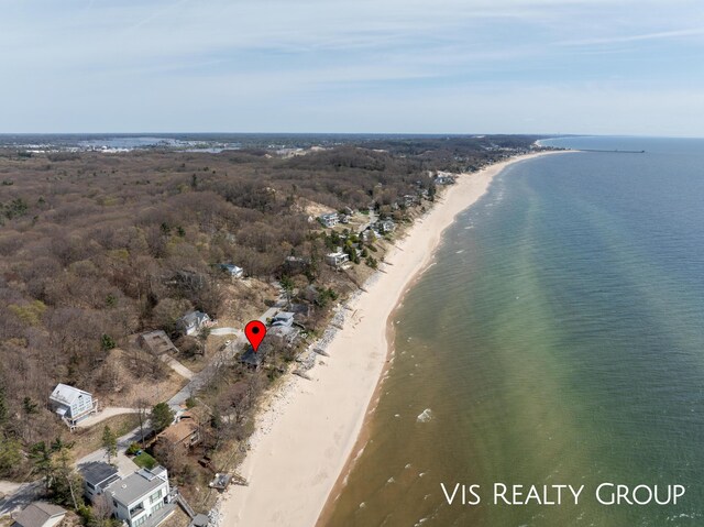 17933 N Shore Estates Rd, Spring Lake, MI 49456 - aerial view of property's location with waterfront with a beach