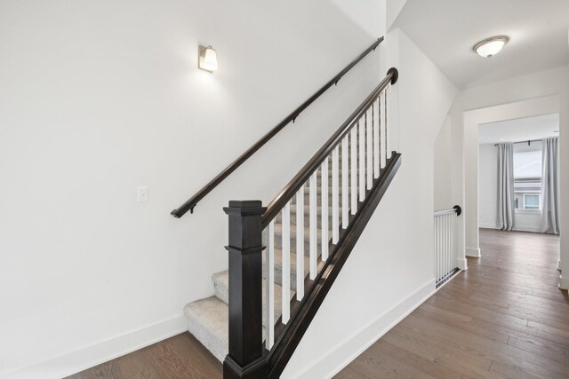 331 Honey Tree Way, Ann Arbor, MI 48103 - staircase featuring wood finished floors and baseboards