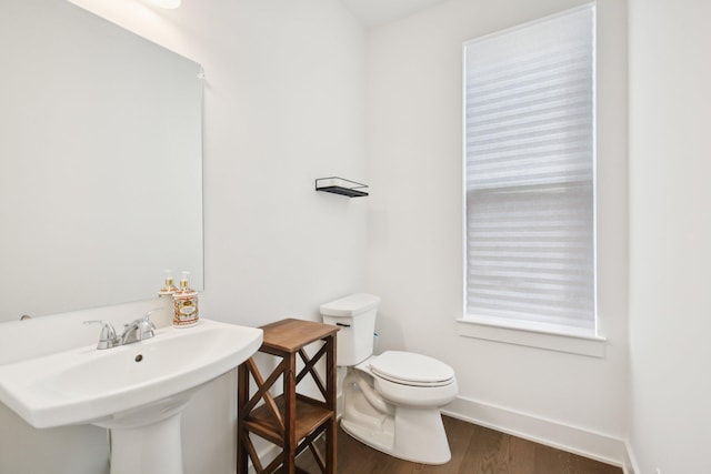 331 Honey Tree Way, Ann Arbor, MI 48103 - half bath with toilet and wood finished floors