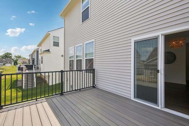 331 Honey Tree Way, Ann Arbor, MI 48103 - wooden deck with a residential view and a lawn