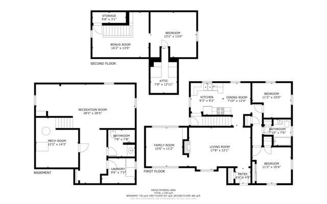 2052 Gorham Dr SE, East Grand Rapids, MI 49506 - room layout