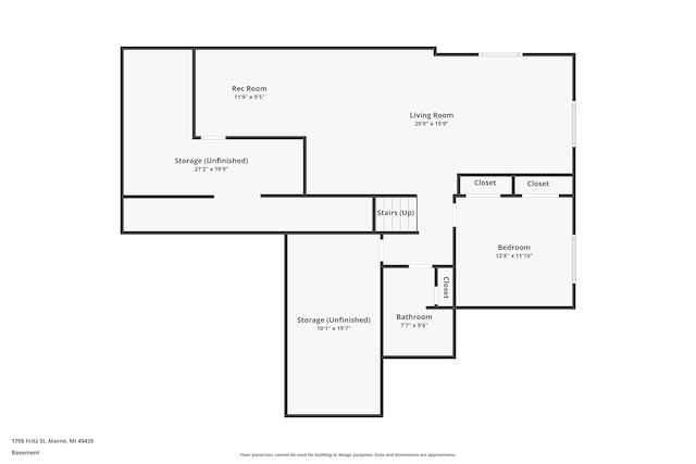 1705 Fritz St, Marne, MI 49435 - view of room layout