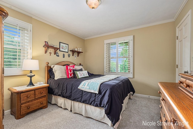 4124 Cummings Ct NW, Grand Rapids, MI 49534 - bedroom with carpet flooring, ornamental molding, and baseboards