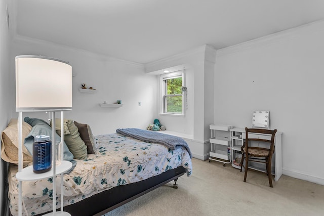 5340 Squires Manor Rd, Jackson, MI 49201 - bedroom featuring ornamental molding, carpet flooring, and baseboards