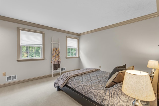5340 Squires Manor Rd, Jackson, MI 49201 - carpeted bedroom featuring crown molding and baseboards