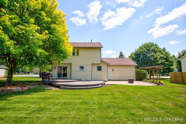 7745 Worthing Ct SW, Byron Center, MI 49315 - back of property featuring a deck and a patio area