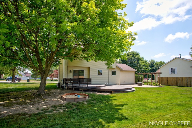 7745 Worthing Ct SW, Byron Center, MI 49315 - back of property featuring a wooden deck