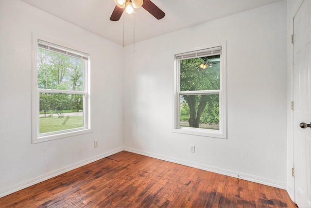 70025 Union Rd, Union, MI 49130 - unfurnished room with wood finished floors, baseboards, and a ceiling fan