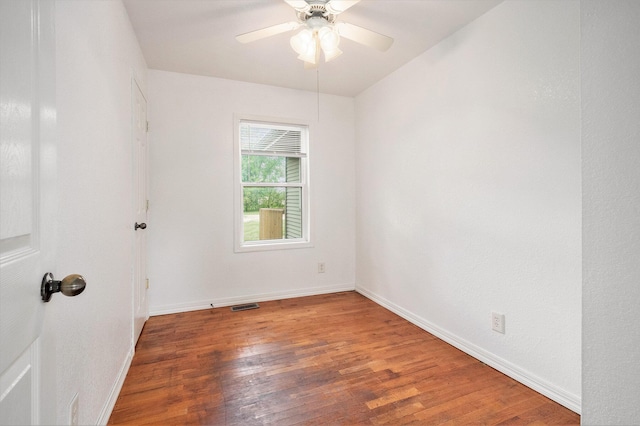 70025 Union Rd, Union, MI 49130 - empty room with wood finished floors, ceiling fan, and baseboards