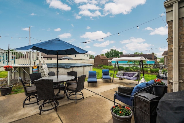 927 Queens Way, Canton, MI 48188 - view of patio / terrace with outdoor dining space and an outdoor living space