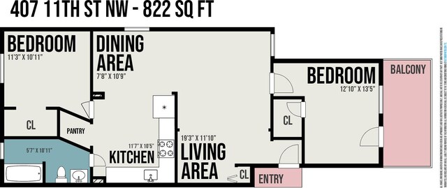407 11th St NW Unit 409, Grand Rapids, MI 49504 - room layout