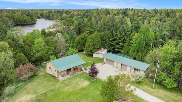 884 N Gavord Rd, Sterling, MI 48659 - view of subject property with a forest and a large body of water
