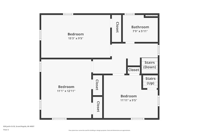 839 Joslin St SE, Grand Rapids, MI 49507 - floor plan / room layout