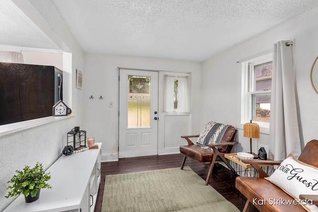 1900 Kinney Ave NW, Grand Rapids, MI 49534 - foyer featuring dark wood-style flooring and a textured ceiling