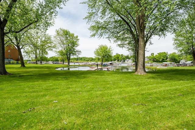 5632 N Watervliet Rd Unit 22, Watervliet, MI 49098 - view of community with a lawn and a water view