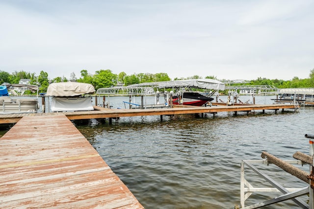 5632 N Watervliet Rd Unit 22, Watervliet, MI 49098 - dock with boat lift and a water view