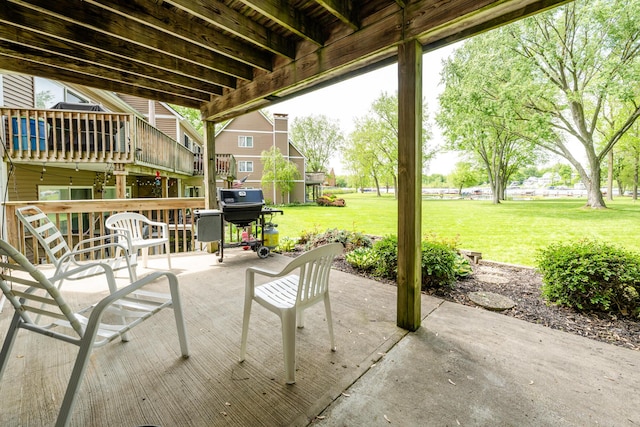 5632 N Watervliet Rd Unit 22, Watervliet, MI 49098 - view of patio / terrace featuring grilling area