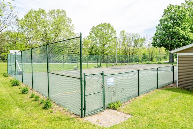 5632 N Watervliet Rd Unit 22, Watervliet, MI 49098 - view of tennis court featuring a gate